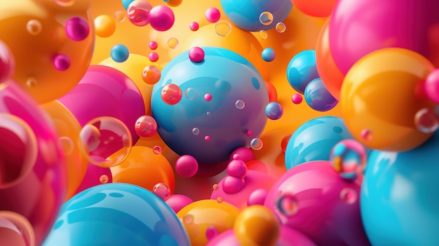 Colored plastic balls