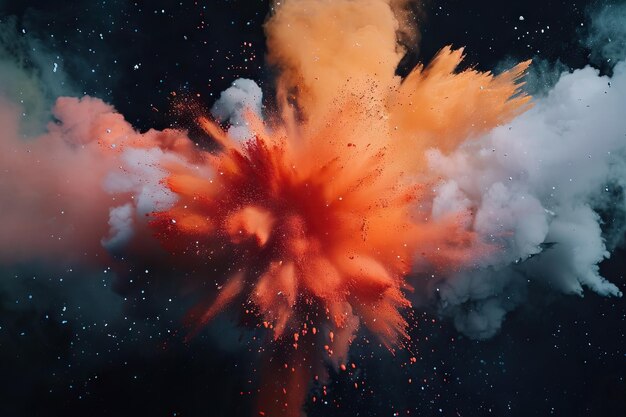 カラーパウダー爆発 抽象的なクローズアップ 背景の塵 カラフルな爆発 ペイント・ホリ