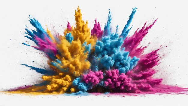 Foto esplosione di polvere colorata polvere astratta di primo piano sullo sfondo