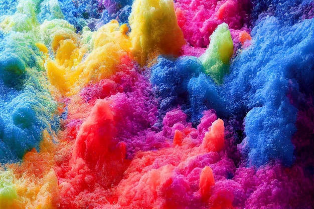 Colored powder explosion isolated