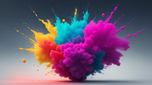 Photo colored powder explosion