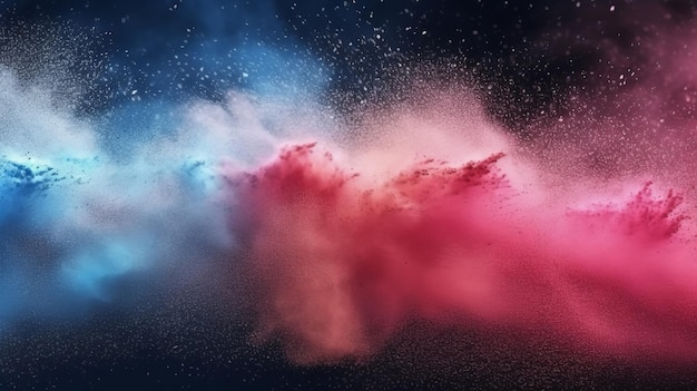 Colored powders exploding in the air Generative ai