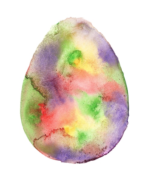 Colored purple Hand drawn watercolor bird eggs illustration collection isolated Easter elements on paper texture Water color egg for holiday spring or watercolour