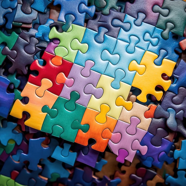 colored puzzle pieces