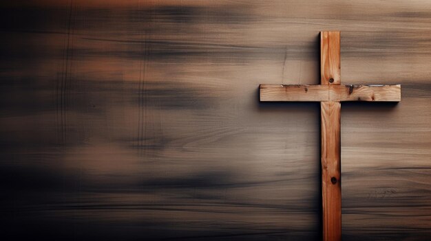 Photo colored religious cross brushstroke