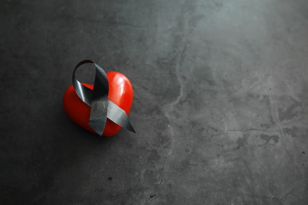 Colored ribbon symbol Symbol of struggle Background with ribbon