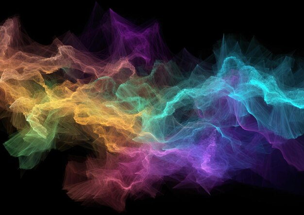 Photo a colored smoke pattern with purple green