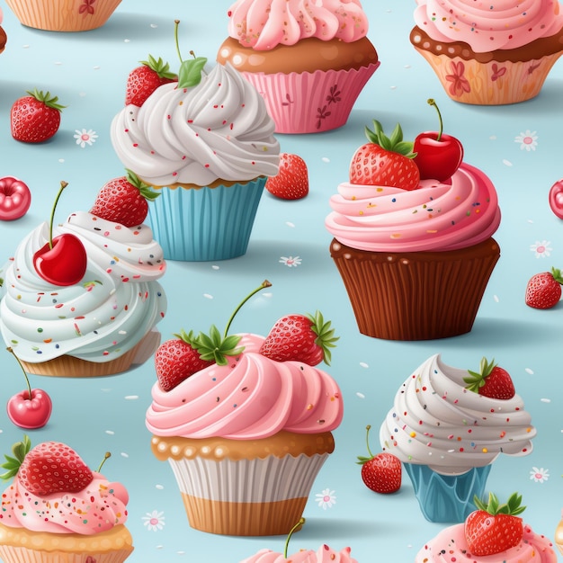 colored sweets seamless pattern