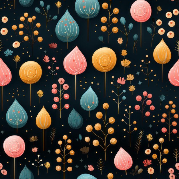 Photo colored sweets seamless pattern