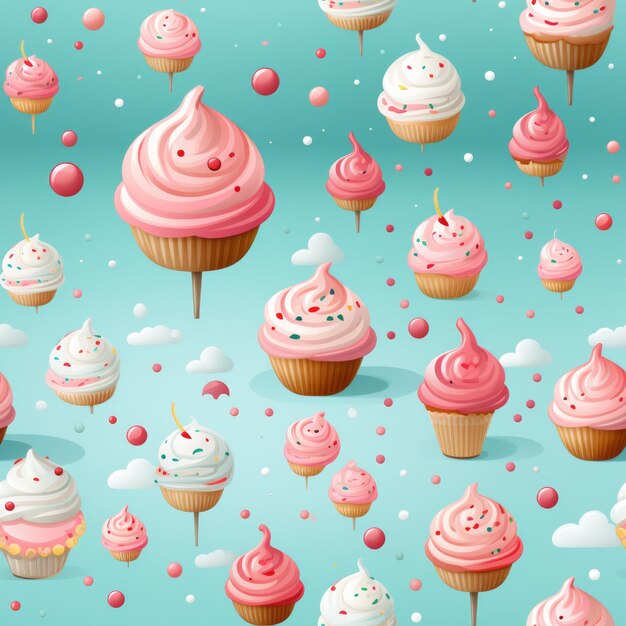 colored sweets seamless pattern