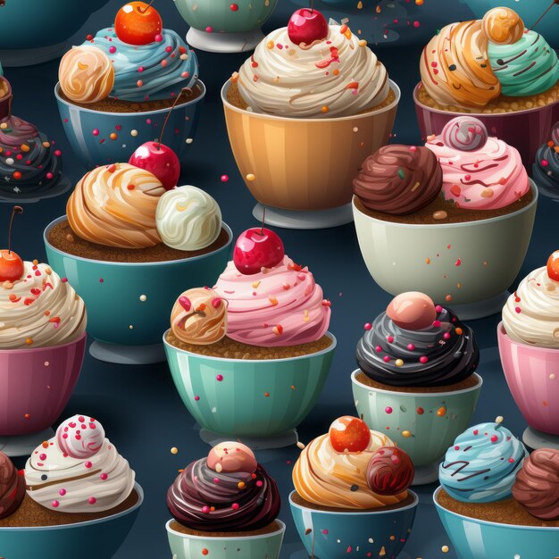 colored sweets seamless pattern