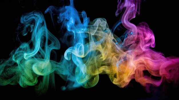 Colored toxic smoke AI generative