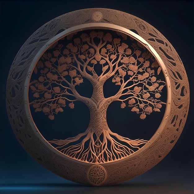 Colored tree of life illustration