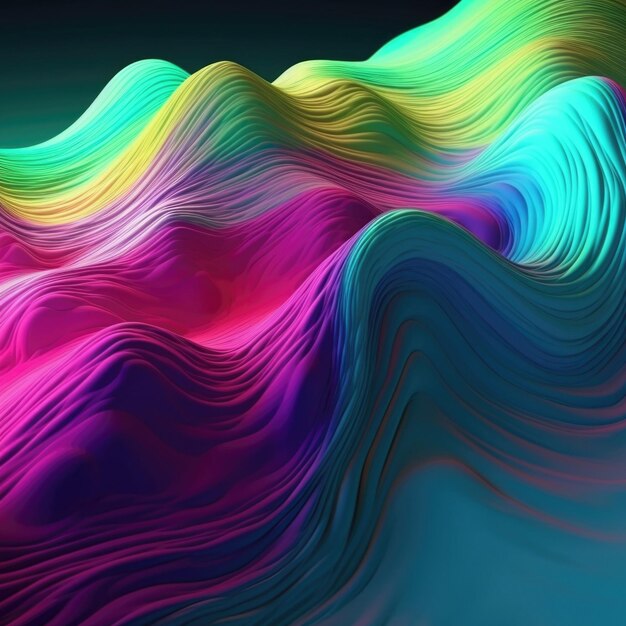 Photo colored wave background