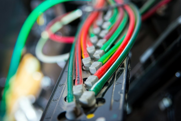 Colored wires in a vehicle