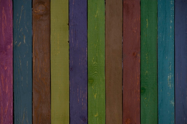 Colored wooden boards background