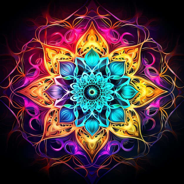 colorfed mandala AI gegenereerd