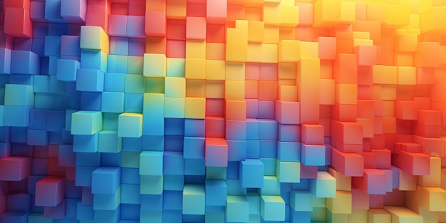 Colorful 3D Abstract Background Vibrant Visuals