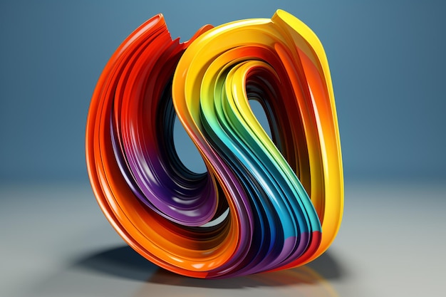 Colorful 3d alphabet design