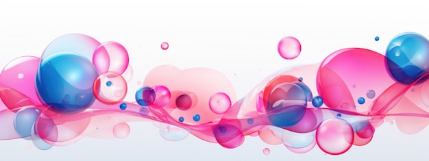 Photo colorful 3d bubble composition vibrant dynamic transparent spheres background ai generative