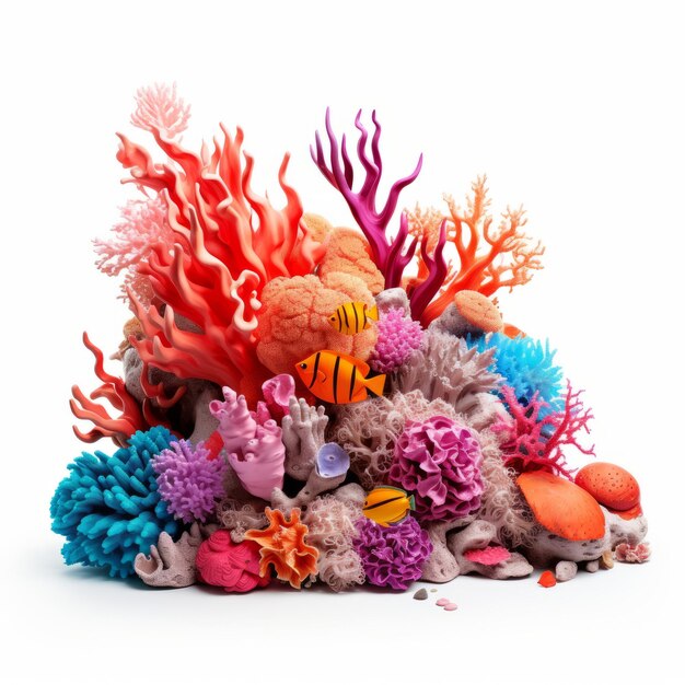 Photo colorful 3d coral reef free download for natureinspired installations
