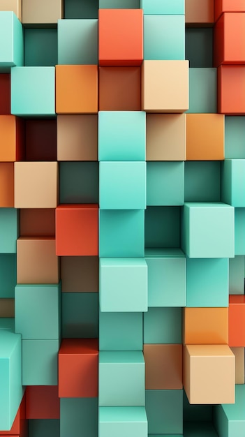 colorful 3d cubes background wallpaper