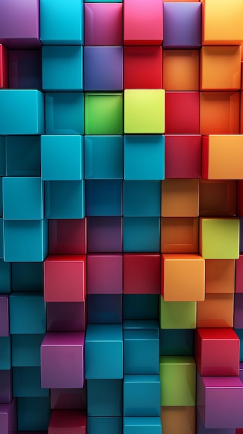 colorful 3d cubes wallpapers hd wallpapers