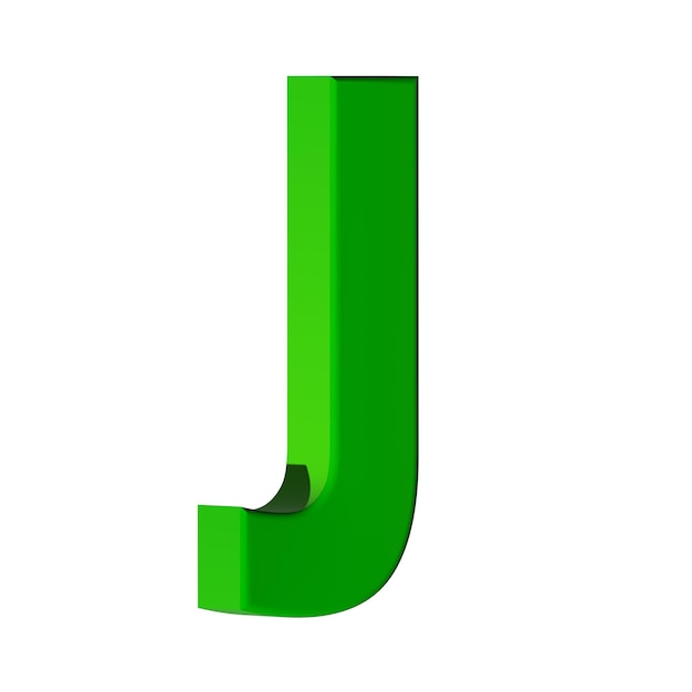 colorful 3d english letters on a white background