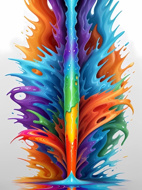 Photo colorful 3d liquid shapes abstract fluid gradient elements