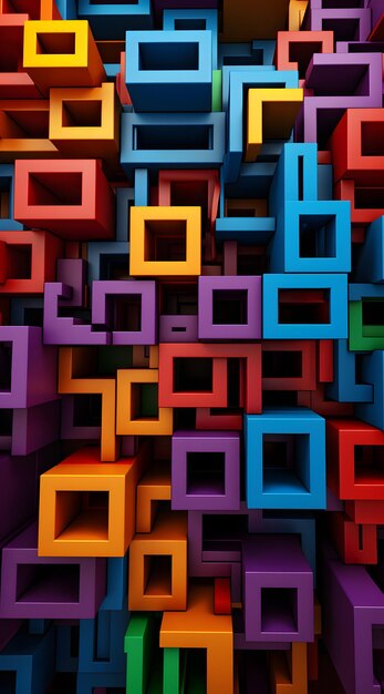 colorful 3D maze