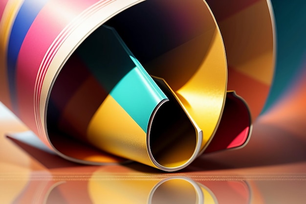 Photo colorful 3d model rendering creative design abstract items props wallpaper background