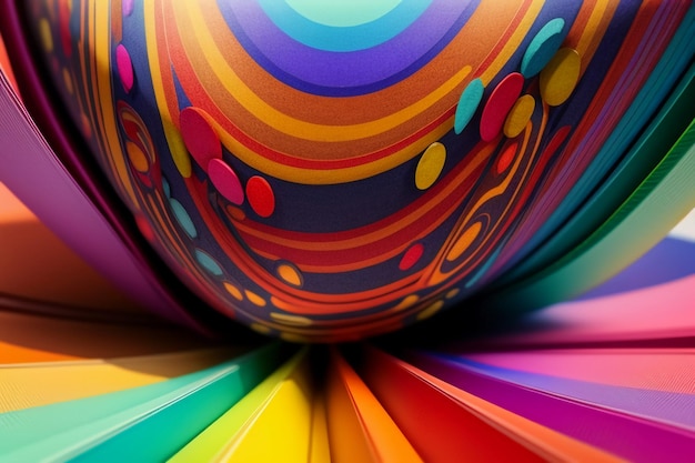 Photo colorful 3d model rendering creative design abstract items props wallpaper background