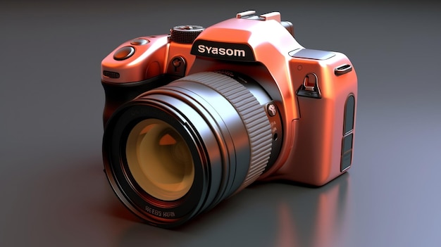 Colorful 3D Render of an SLR CameraAi