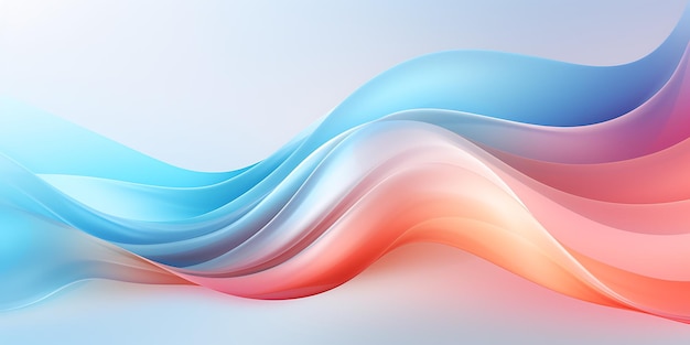 Красочный 3d-рендеринг абстрактного фона с плавными линиями. Векторная иллюстрация