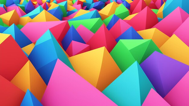 Colorful 3d shapes