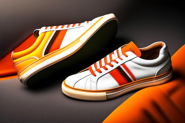 Colorful 3D A a of sporty Vintage shoe for man Generative