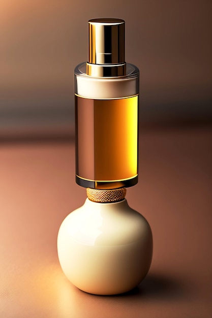 Colorful 3D A a Visualization product Shot of perfume Bottle Generative Ai