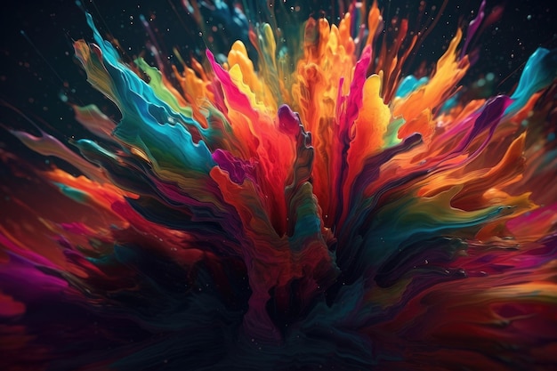 Colorful 4k wallpaper with abstract design Generative AI