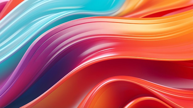 Photo colorful abstract 3d flow render wallpaper background backdrop