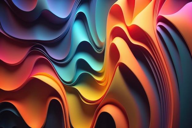 Colorful abstract 3d wallpaper