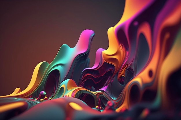 Colorful abstract 3d wallpaper