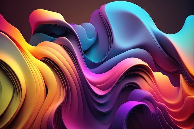 Colorful abstract 3d wallpaper