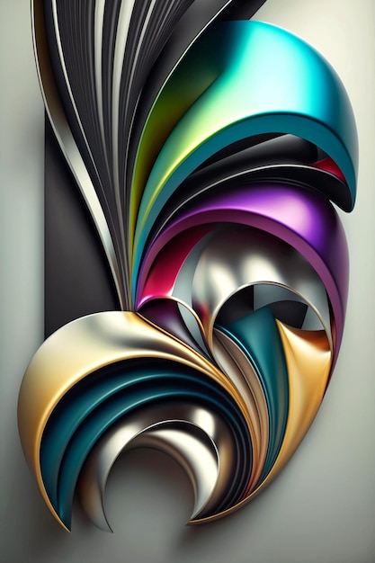 A colorful abstract art piece that is made by the artist.