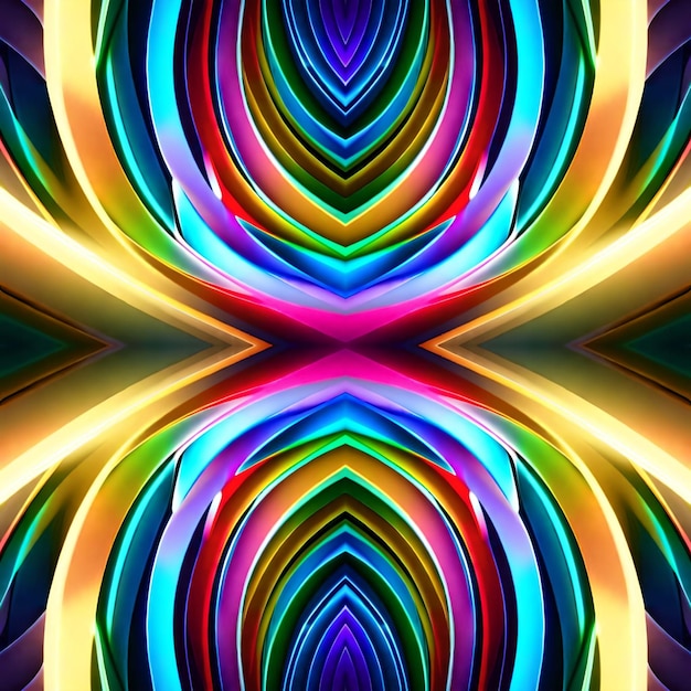 Photo a colorful abstract art that is made up of a spiral.