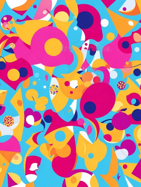 Photo colorful abstract background adorned with various shapes vector illustration