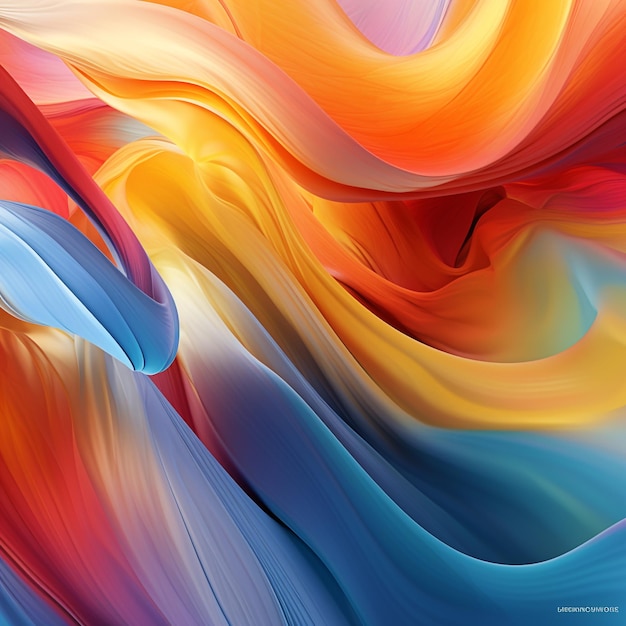 Colorful Abstract Background in Brush Paint Style Generative AI