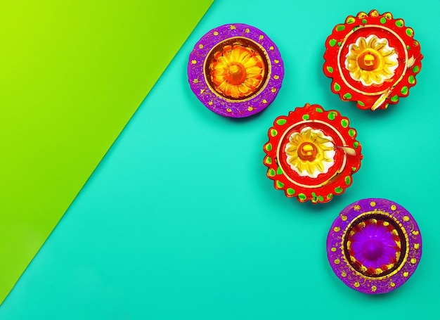 Photo colorful abstract background diwali copy space