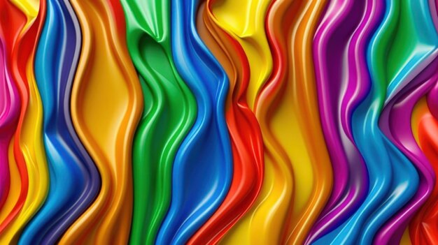 A colorful abstract background of a plastic liquid with various shapes gradient and textures