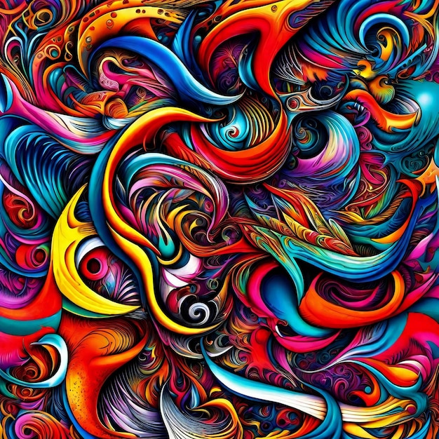 Colorful abstract background Psychedelic digital art