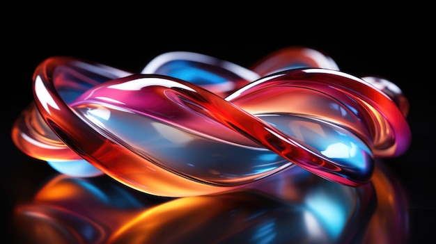Красочный абстрактный фон с 3d волнами